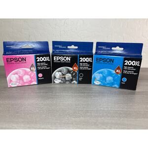 Epson 200XL OEM Original Ink- Black- Cyan- Magenta- NIB